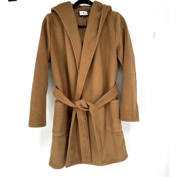 TUCKERNUCK Hooded Wrap Jacket in Camel - Picture 2 of 5
